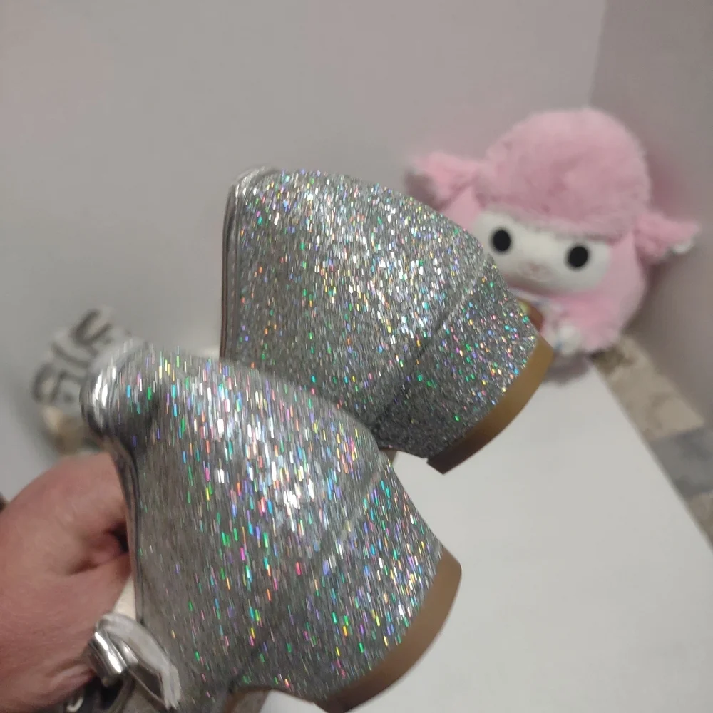 Silver Glitter Kids Shoes